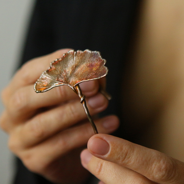 Bracelet in silver ,Ginkgo, фото 2